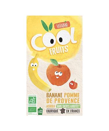 Vitabio - Cool Fruits Apple Banana - Fruit pouches - 12 x 90g - Sold individually