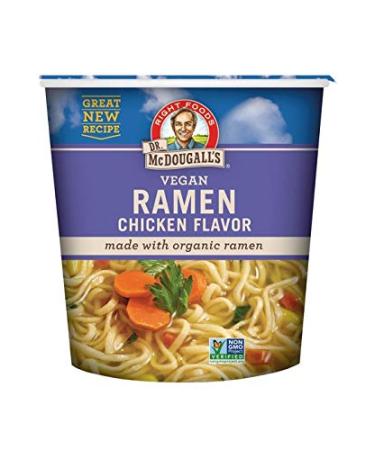 Dr. McDougall's Right Foods Ramen Chicken Soup with Noodles, 1.8 Ounce Cups (Pack of 6) Chicken Ramen 1.8 Ounce (Pack of 6)