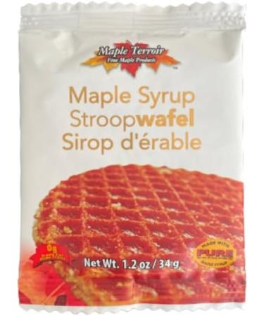 Maple Terroir Pure Maple Syrup Stroopwafels 1190g Caddy | 35 Stroopwafels x 34g Each Stroopwafel | Sweetened with Pure Maple Syrup | Waffle Cookies | Cookies | Dutch-Style Stroopwafels | Made in Canada - Buy Online on GoSupps.com