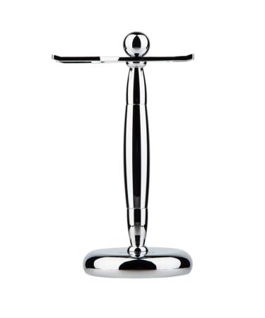 Razor holder practical silver razor brush for men fashionable shaving brush holder made of stainless steel 17 cm male razor brush gift for home and travel 17cm silver
