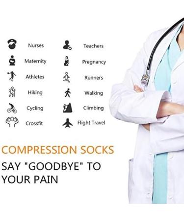Zlyj 3 Pair Compression Socks for Men & Women (20-30mmHg) Knee-High Patterned Socks for Running Sports & Fitness - Buy Online on GoSupps.com