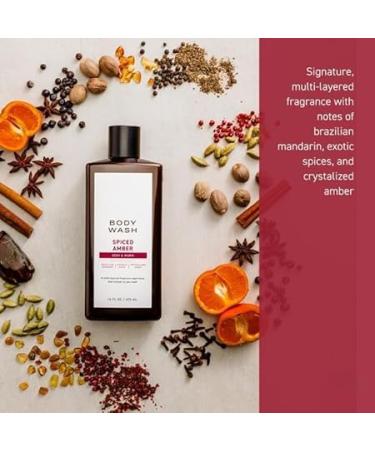 Heritage Red Men's Body Wash - Spiced Amber Scent | 16 fl oz | International Shipping Available - Buy Online on GoSupps.com