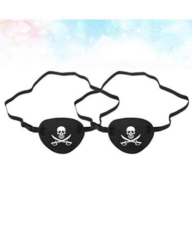 Pirate Skull Eye Patch for Adults & Kids - Adjustable Single Eye Cover for Amblyopia Lazy Eye & Strabismus - 2 Pcs - Buy Online on GoSupps.com
