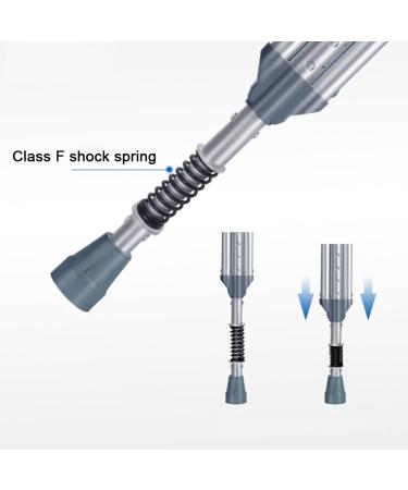 Adjustable Crutches with Spring Damping Walking Crutches for Adults Aluminum Height Adjustable Crutches to Prevent Armpit Swelling and Pain (Size : M(1 Pair)) anniversary Lucky Star Selfless - Buy Online on GoSupps.com
