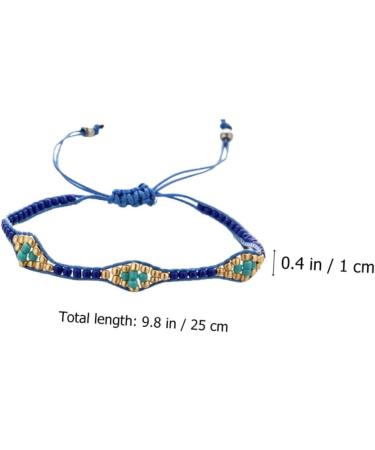 Amosfun 2 Pcs Colorful Bead Bracelet Womens Bracelet Embroidered Wrist Chain Woven Strand Bracelet Wristbands Colorful Beaded Bracelets Arm Ornament Beads Accessories Miss Decorate 25x1cm As Shown - Buy Online on GoSupps.com