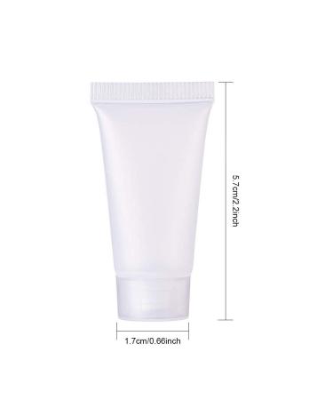 Mose Cafolo 100pcs 5ml Empty Cosmetic Tubes - White Lotion Bottles with Screw Cap & Free Syringe Gift - Ideal for Toiletries and Travel - Buy Online on GoSupps.com