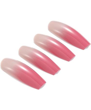 Coffin False Nails Long Fake Nails Ballerina Acrylic Press on Nails Gradient Stick on Nails 24pcs for Women and Girls (Color : Pink Size : G) - Buy Online on GoSupps.com