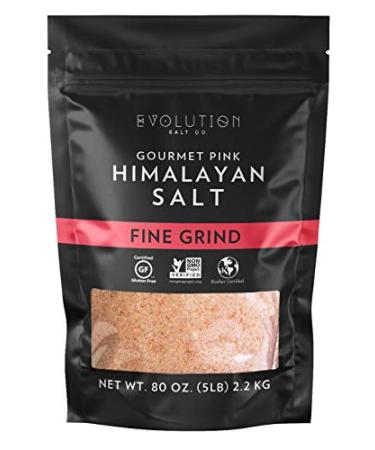 Evolution Salt Gourmet Pink Himalayan Fine Grind, 5 lb 5 Pound (Pack of 1)