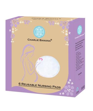 Charlie Banana Washable Nursing Pads Black 6 Pads