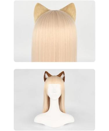 Cat Ear Fox Headband Hairband Fancy Dress Hair Clip Hair Hoop Hairband Animal Ears Cosplay Party Costume Ears Headwear Brown-white - Buy Online on GoSupps.com