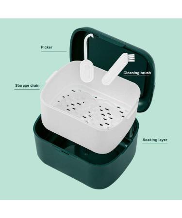 Fulenyi Prosthesenbadtui - Removable Tooth Storage Container & Night Protection Case for Dentures | Green Cleaning Etui for Mouth Protection - Buy Online on GoSupps.com
