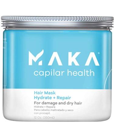 Maka Capilar Health Hydrating Hair Mask for Repairing Damaged and Dry hair  12 Fl oz.