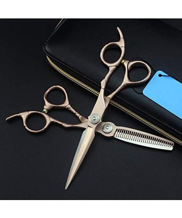 Hair Cutting Scissors 6 Inch Professional JP 440c Steel Rose Gold Hair Cutting Scissors Haircut Thinning Barber Tools Cut Shears Hairdresser Scissors Set