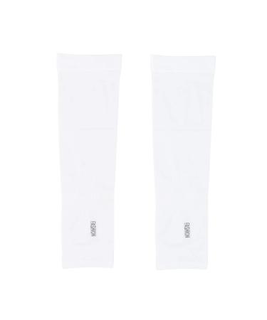Cycling Sleeves Arm Cover Sun Cover Arm Sleeves Ice Silk Cuff Arm Guard Men and Women White