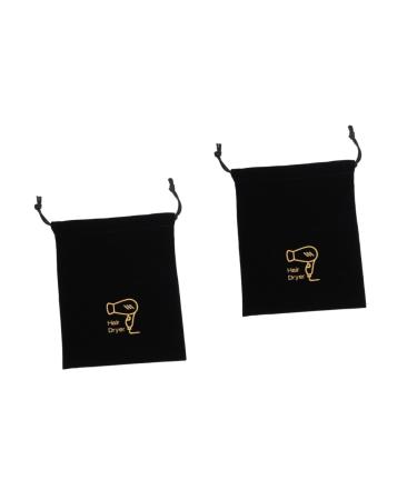 Mobestech 2pcs Hair Dryer Storage Bag Jewelry Organizer Bag Travel Portable Hair Dryer Bag Straight Hair Tool Blackx2pcs 30X26X1CMx2pcs