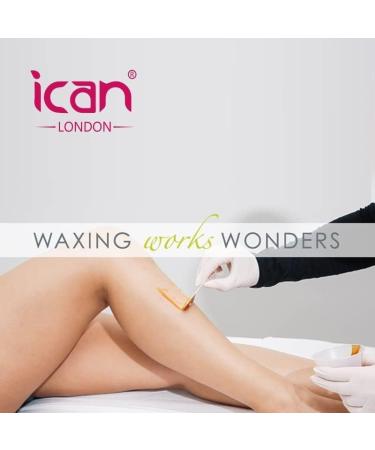 ICAN London Honey Soft Cold Wax Kit - Hair Removal for Face, Legs & Body - 2 x 500ml + Free 50 Wax Strips & 1 Spatula - Buy Online on GoSupps.com