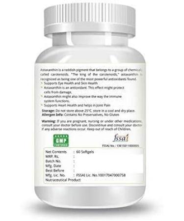 QURA Nature's Velvet Lifecare Astaxanthin (60 Softgels 2 mg) - Buy Online on GoSupps.com