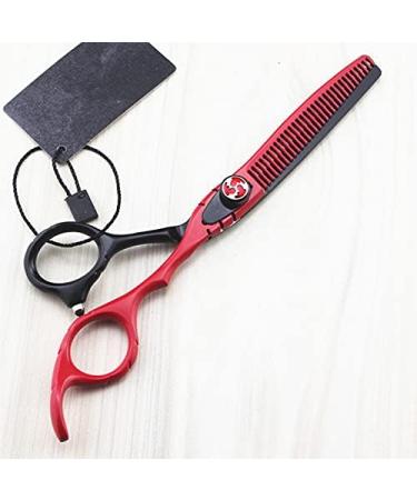 Hair Cutting Scissors 6 Inch Professional Japan 440c Red Hair Cutting Scissors Haircut Thinning Barber Makas Cut Haircutting Shears Hairdresser Scissors Set - Buy Online on GoSupps.com