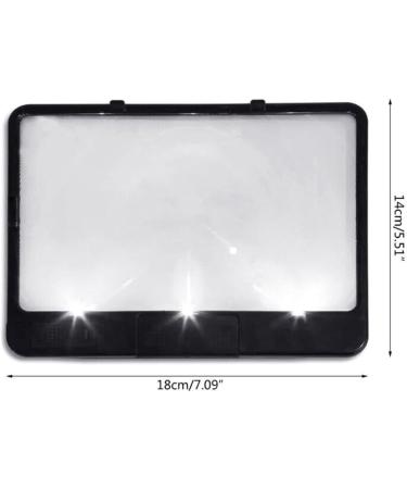 Tovmekdjn 1 PCS Candy AS-SEEN-ON-TV Full Page Book Magnifier Reading Magnifying Glass and Light to See Pages 3X Bigger Optical Grade Anti- White - Buy Online on GoSupps.com