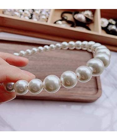Aeyistry White Faux Pearl Headband - Elegant Hair Hoop for Women and Girls - Buy Online on GoSupps.com