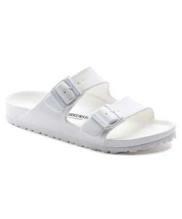 Birkenstock Arizona-Birkibuc (Unisex) Sandal 8-8.5 Narrow Women/6-6.5 Narrow Men White