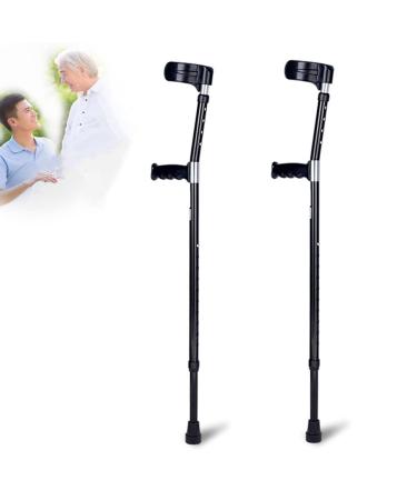Crutches for Adults Forearm Crutches Crutches for Walking 10 Stops Adjustable with Soft Ergonomic Handle Grips Adjustable Crutches and Physically Impaired Journey
