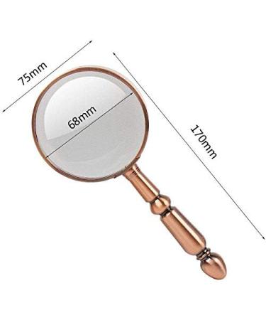 Magnifying Glasses Educational Hobby Magnifiers Metal Handheld Comfort Elderly Reading Magnifying Glass Hd Optical Glass Vintage Bronze Student Interest Fans Field Observation Plants Comfortable - Buy Online on GoSupps.com
