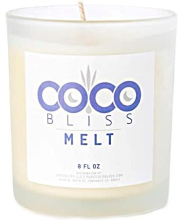 Coco Bliss Melt - 8 Oz Massage Candle | Natural Coconut Body Oil with Vanilla Scent | Essential Oil Candle for Women Men & Couples - Moisturizing with Vitamin E & Cocoa Butter - Buy Online on GoSupps.com
