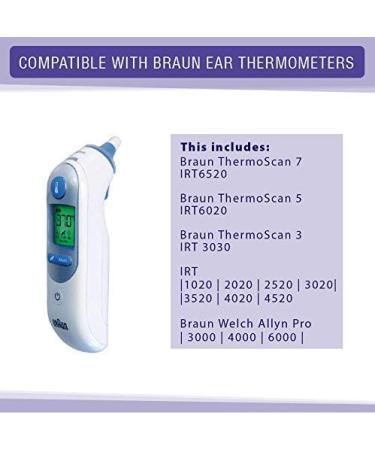 100x Premium Ear Thermometer Probe Covers for Braun ThermoScan - Lens Filters Protective Thermometer Cover - fits all Braun ThermoScan Models - BPA & Latex Free Recyclable - Buy Online on GoSupps.com