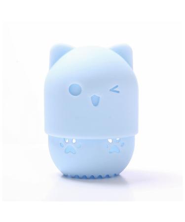 Makeup Sponge Portable Sponge Puff Drying Cleaner Stand Box Soft Silicone Foundation Makeup Brush Sponge Cleaning Tool Cosmetic Puff Holder Makeup Sponge Holder(2)