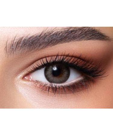 Bella diamonds colored contact lenses almond gray (dioptria -0.00) - strongly covering monthly lenses for 3 months in natural gray particularly natural result for dark eyes - 1 pair