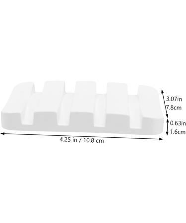 Ciieeo 2 Pcs Diatomite Soap Pad White Soap Dish Diatomite Soap Holder Soap Silicone Pad Soap Rack Soap Stand Soap Holder for Shower Soap Container Soap Holders Diatom Mud Soap Tray - Buy Online on GoSupps.com