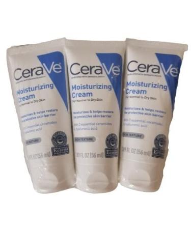 Cerave Moisturizing Cream For Normal To Dry Skin - 1.89 Oz ( Pack of 3 ) 1.89 Ounce (Pack of 3)