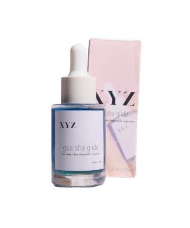 XYZ Skin Gua Sha Glide Face Oil - Hydrating and Soothing Face Oil With Azulene Blue Tansy  Blue Chamomile  and Squalene | Gentle Moisturizer  Face Oil  and Soothing Agent for All Skin Types- 1 fl oz (30ml)