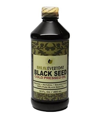 Pure Black Seed Oil - 16oz - 100% Pure and Cold Pressed Black Seed - Non-GMO and Vegan - Nigella Sativa -100% Hexane Free - Halal Certified - Special Food Grade Plastic Bottle