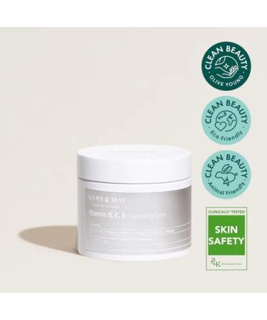 Mary&May Vitamin B C E Cleansing Balm | Gentle Makeup Remover & Skin Purifier | Hypoallergenic Cruelty-Free | 4.06oz for Glowing Skin - Buy Online on GoSupps.com