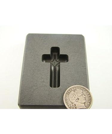 Gold Cross Graphite Mold Silver Necklace - .75 oz Custom High Density | 1-3/16 Size - Buy Online on GoSupps.com