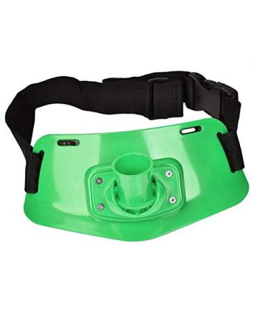Dilwe Fishing Rod Holder Adjustable Fishing Fighting Belt Stand Up Fishing Holder Rod Racks Holder Belt for Fishing Green 26*14*6cm