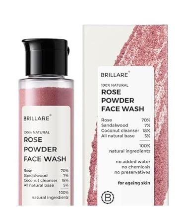 Rose Face Wash Anti Ageing Skin Sandalwood & Coconut Face Wash for Hydration Reduces Ageing Signs & Wrinkles 100% Natural Powder Face Wash 30g