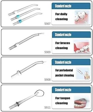 GeRRiT Electric Water Flosser - Cordless Dental Oral Irrigator with 3 Modes & 6 Tips | International Shipping Available - Buy Online on GoSupps.com