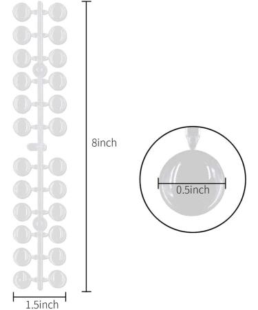 SYF-UN 240 Pcs Clear Round False Nail Display Tips Transparent Swatch Sticks with Adhesive Sticker for Nail Polish Color Display - Buy Online on GoSupps.com