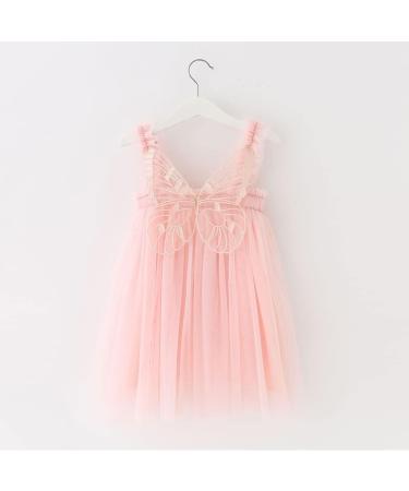PythJooh Baby Girl Butterfly Wings Tulle Dress - Sleeveless Princess Tutu Dress for Toddler Girls 3-4 Years, Pink - Buy Online on GoSupps.com