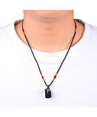 1PC Raw Natural Quartz Crystal Stone Accessories 25-30mm Mini Black Tourmaline Pendant Protection Gemstone Rock Home Decor Home Goods - Buy Online on GoSupps.com