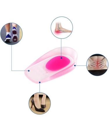 Premium Gel Heel Inserts for Plantar Fasciitis | Foot Care Orthotic Protectors | Medium Red - Daily Comfort & Cracked Heel Relief - Buy Online on GoSupps.com