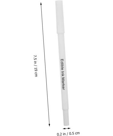 Hoement 1pc Coloring Pen Edible Food Markers Cake DIY Draw Pen Cake Pen Fine Tip Markers Plastic White - Buy Online on GoSupps.com