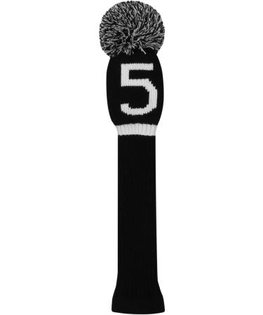 Scott Edward Knit Hybrid Head Cover with Rotating Number Tags - Fairway Black #5 - Buy Online on GoSupps.com