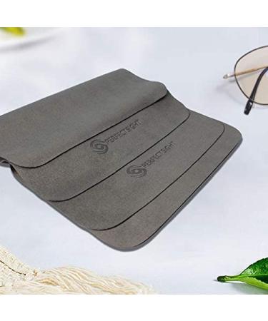 PERFECTSIGHT Microfiber Cleaning Cloths 6 Pack - Lint Free Glasses Cleaner for Eyeglasses, Sunglasses, Screens - Grey+Blue - Buy Online on GoSupps.com