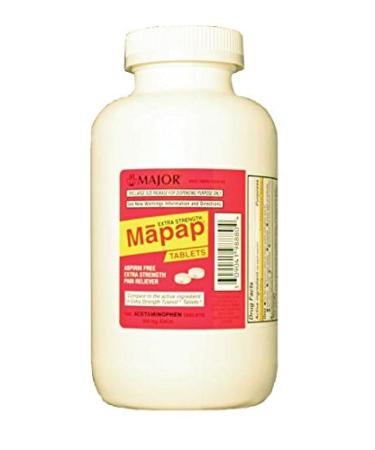 Major Pharmaceuticals 100442 Tylenol XS Mapap XS Analgesic Tablet 500 mg 1000 Tablets
