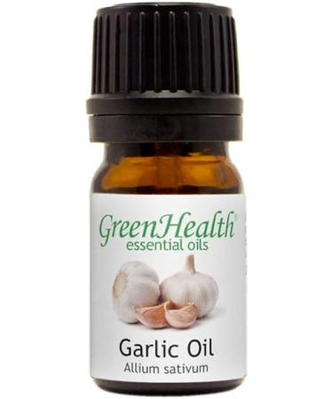 Garlic Essential Oil 5 ml - 100% Pure & Natural, Undiluted - Amber Glass Bottle w/Euro Dropper GreenHealth - Buy Online on GoSupps.com
