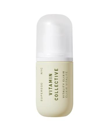 SUPEREGG Vitamin Collective Vitality Elixir: For a bright and firm complexion. Treatment serum with Vitamin B C E F K and Sea Moss. 30 ML / 1 FL OZ